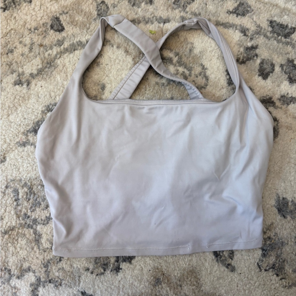 Halara Light Gray Sports Bra Size S